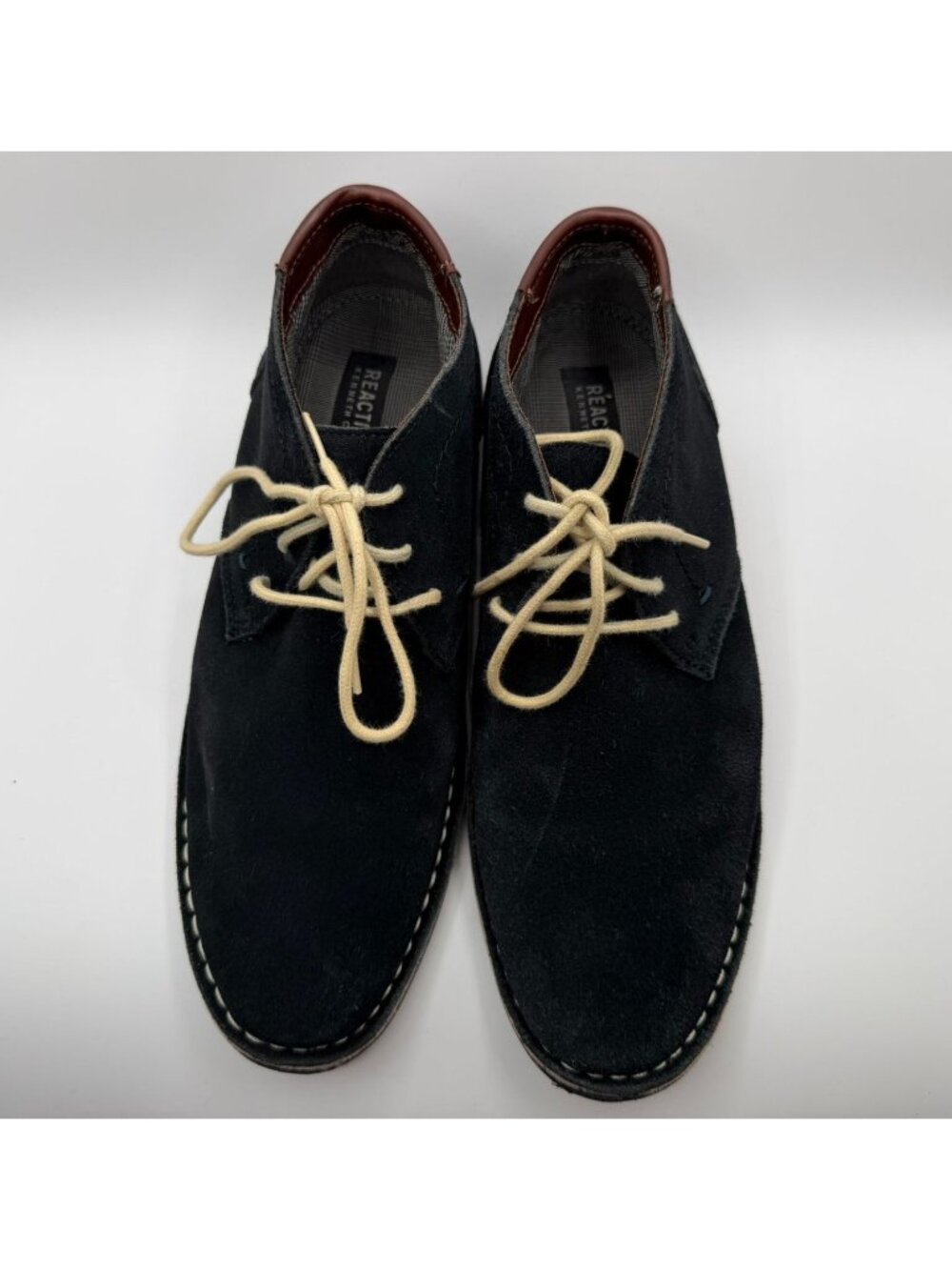 Kenneth Cole Reaction Desert Wind Chukka Boots Men Size 10M Dark Blue Leather - Picture 3 of 16